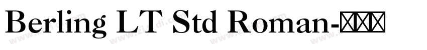Berling LT Std Roman字体转换